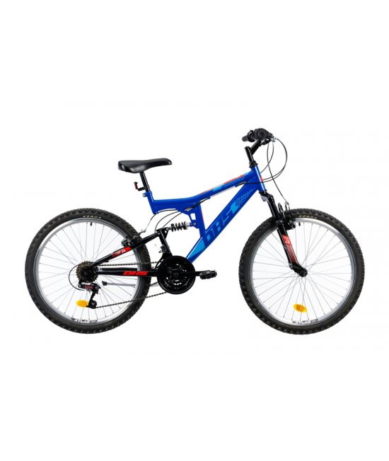 Juniorský celoodpružený bicykel DHS 2441 24" 